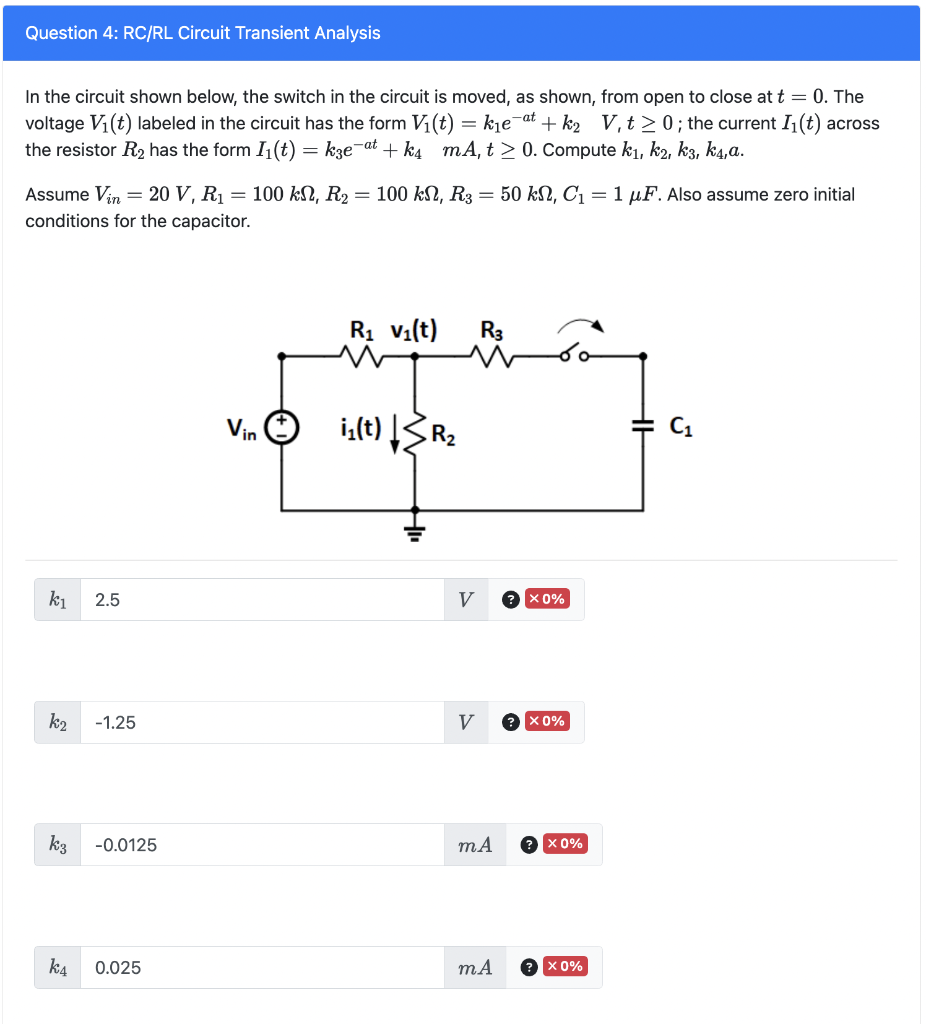 Solved In The Circuit Shown Below, The Switch In The Circuit | Chegg.com