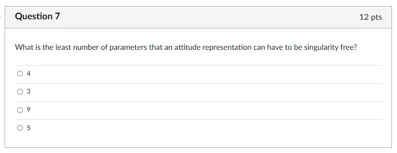 Solved Question 7What is the least number of parameters that | Chegg.com