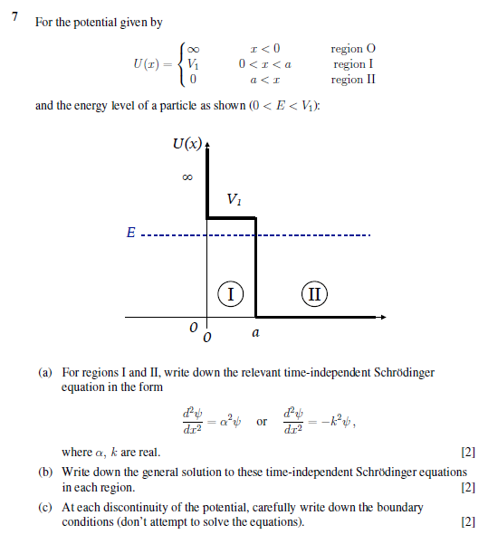 Solved 7 For The Potential Given By I