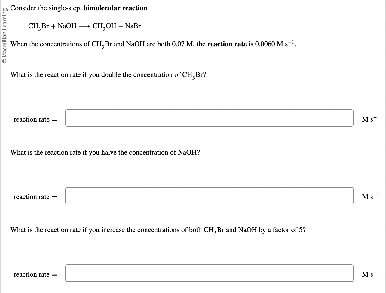 Solved Consider The Single-step, Bimolecular Reaction | Chegg.com