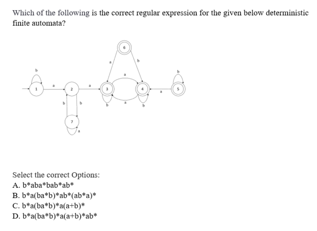 Solved Which Of The Following Is The Correct Regular | Chegg.com