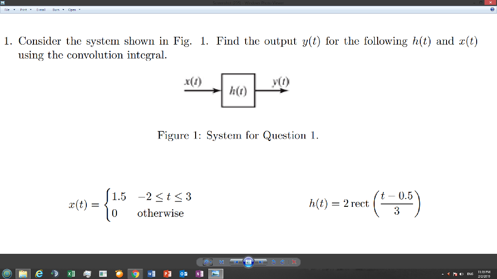 Solved 1. Consider The System Shown In Fig. 1. Find The | Chegg.com