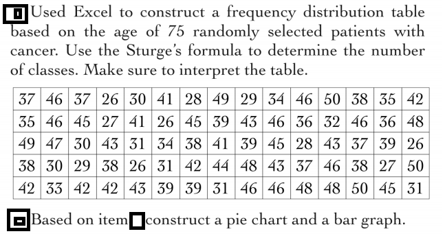 Solved O Excel To Construct A Frequency Distribution Chegg Com