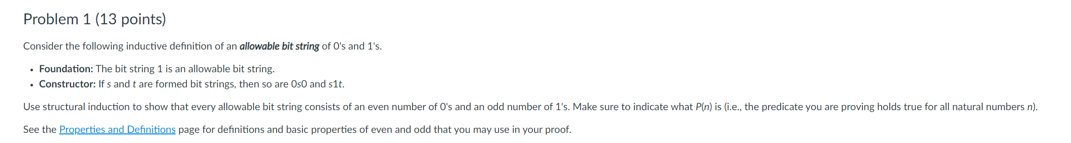 Solved Problem 1 (13 points) Consider the following | Chegg.com