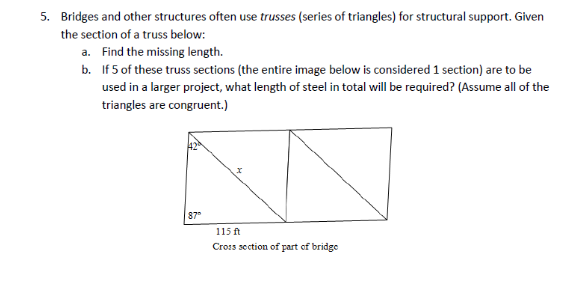 Solved 5. Bridges and other structures often use trusses | Chegg.com