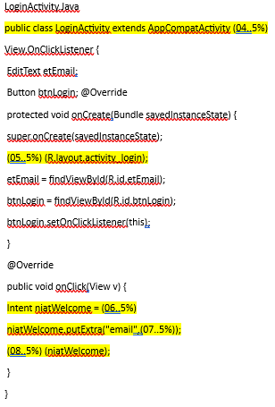 Solved Complete the android java code below with these user | Chegg.com