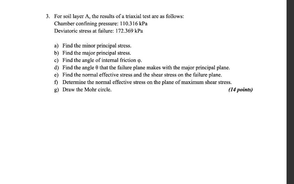 Solved A soil profile is shown in the figure below. The | Chegg.com