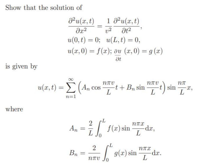 Solved Show that the solution of | Chegg.com