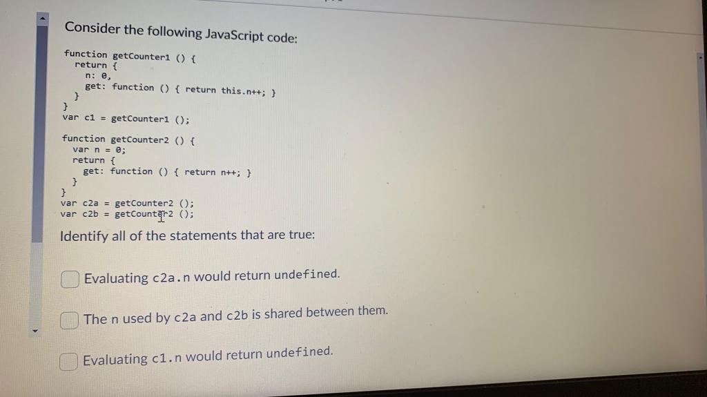 Solved Consider The Following JavaScript Code: Function | Chegg.com