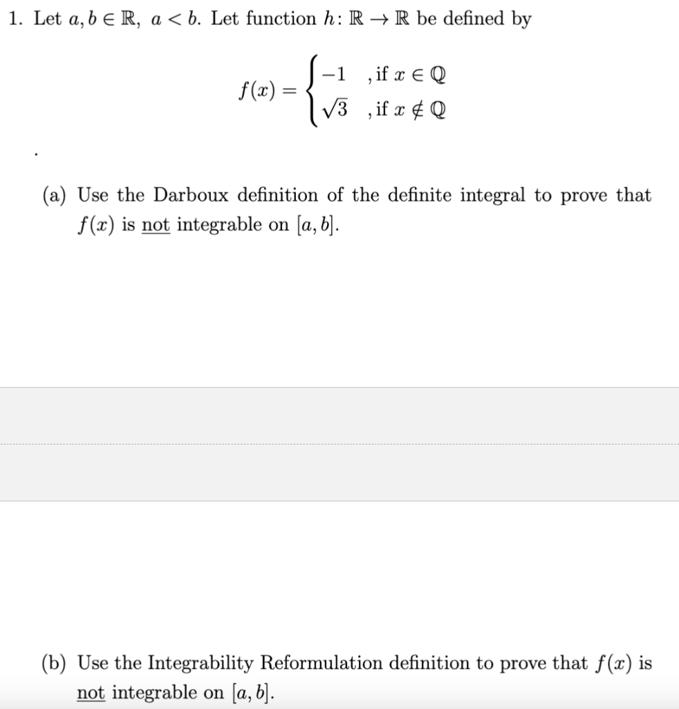 Solved Let A,b∈R,a | Chegg.com