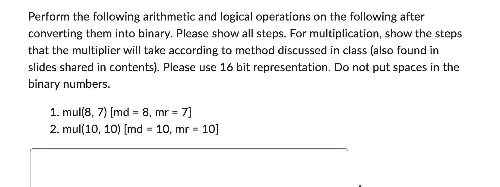 Solved Perform The Following Arithmetic And Logical | Chegg.com