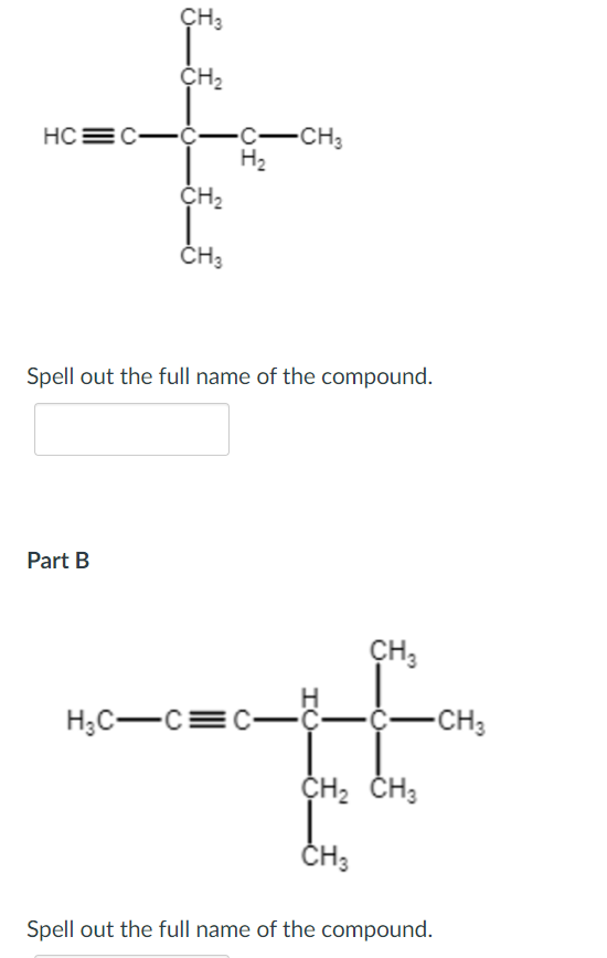 Solved Spell out the full name of the compound. Part B Spell | Chegg.com