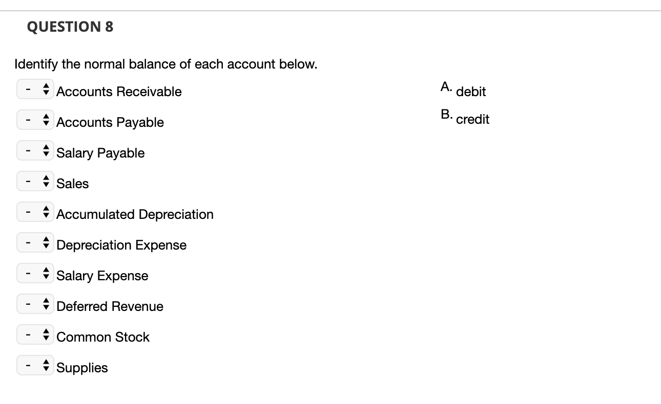 solved-question-8-a-debit-identify-the-normal-balance-of-chegg