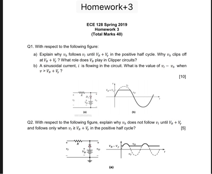 Solved Homework+3 ECE 128 Spring 2019 Homework 3 (Total | Chegg.com