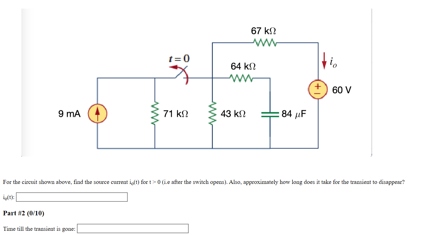 Solved For The Circuit Shown Above, Find The Source | Chegg.com