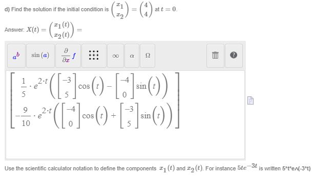 Solved Consider the system of differential equations 21 = 31 | Chegg.com