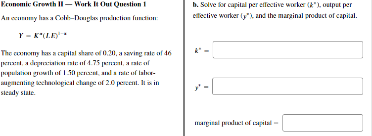 Solved a. At what rates do total output and output per | Chegg.com
