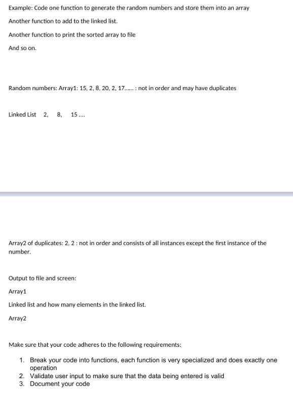 Solved The assignment: - Generate 50 Random numbers between | Chegg.com