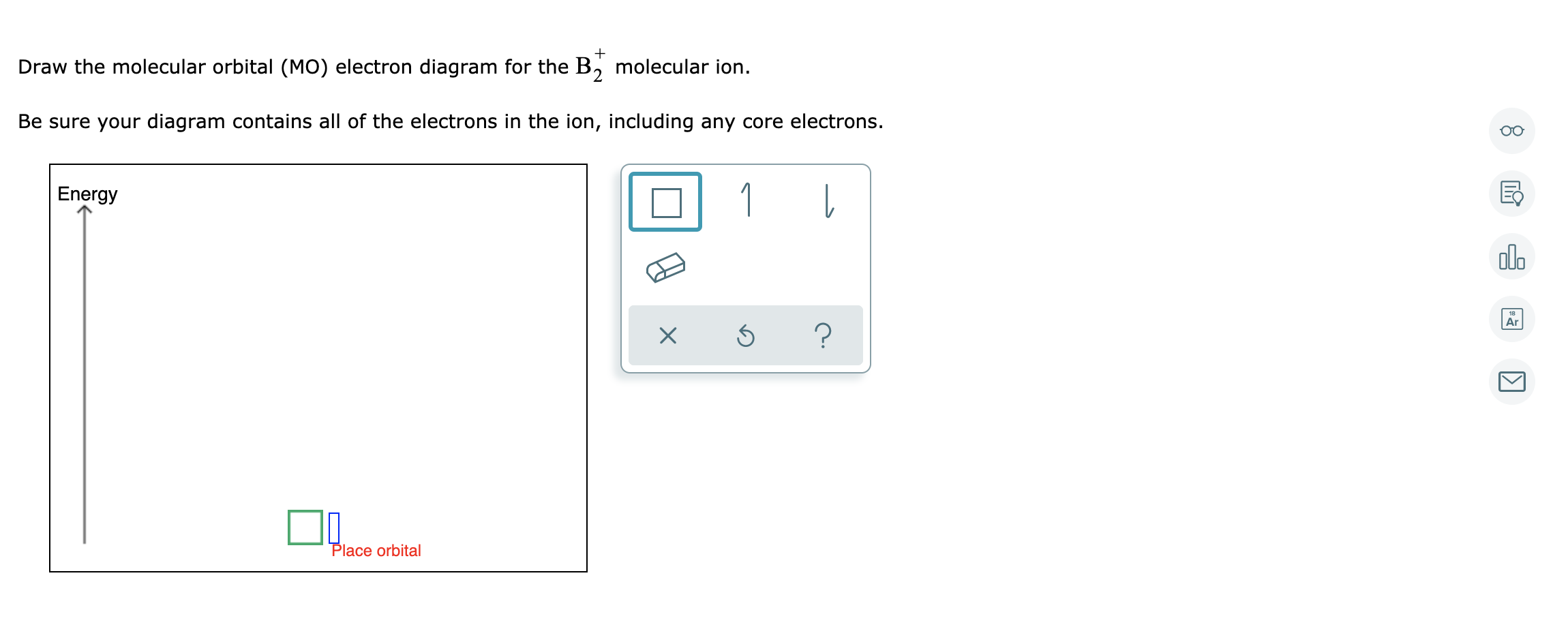 Solved + Draw the molecular orbital (MO) electron diagram | Chegg.com