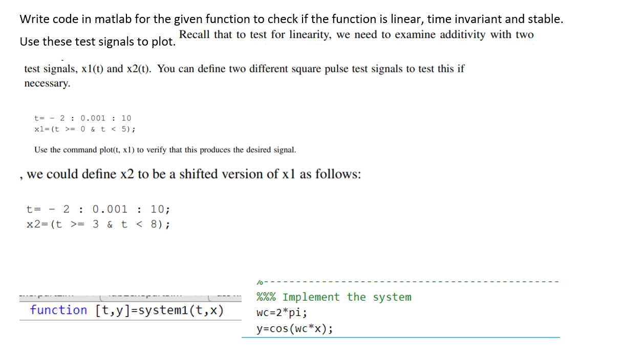 please use MATLAB and use very simple and | Chegg.com