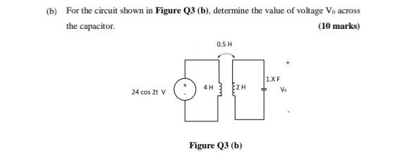 Solved (b) For the circuit shown in Figure Q3 (b), determine | Chegg.com