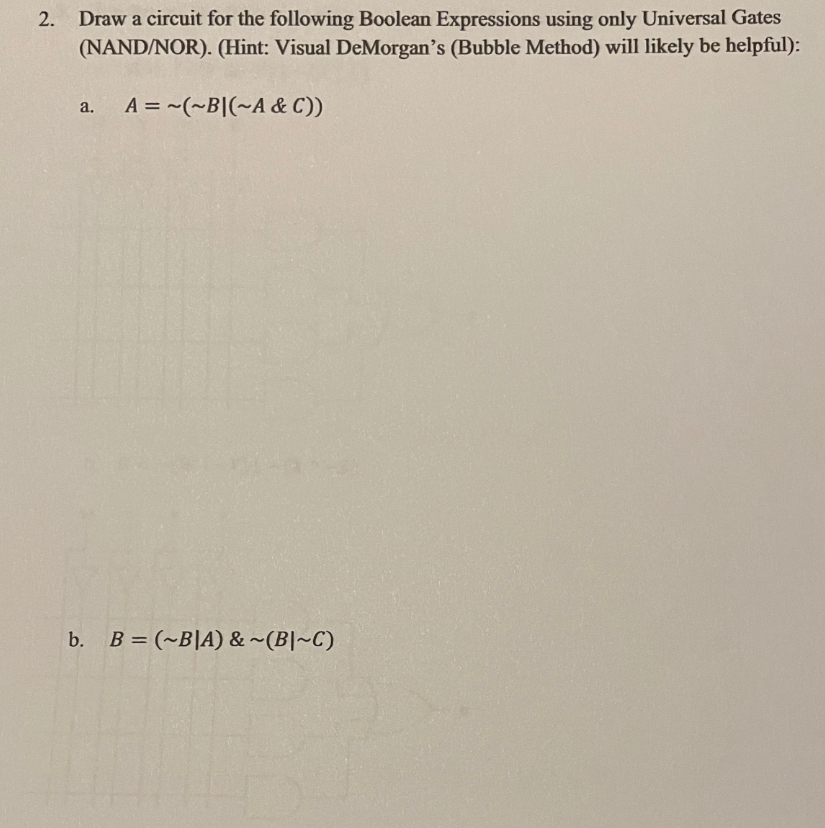 Solved 2. Draw A Circuit For The Following Boolean | Chegg.com