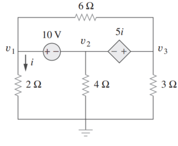 Solved Use node analysis to determine the voltage of nodes | Chegg.com