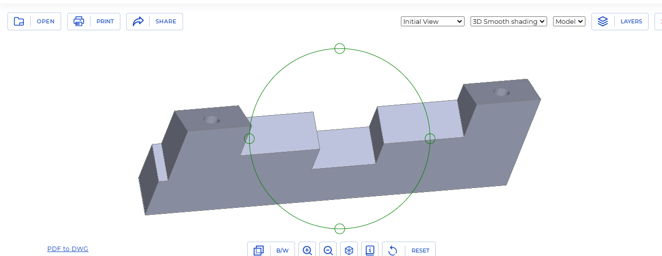 Solved OPEN 0 PRINT SHARE Initial View 3D Smooth shading | Chegg.com