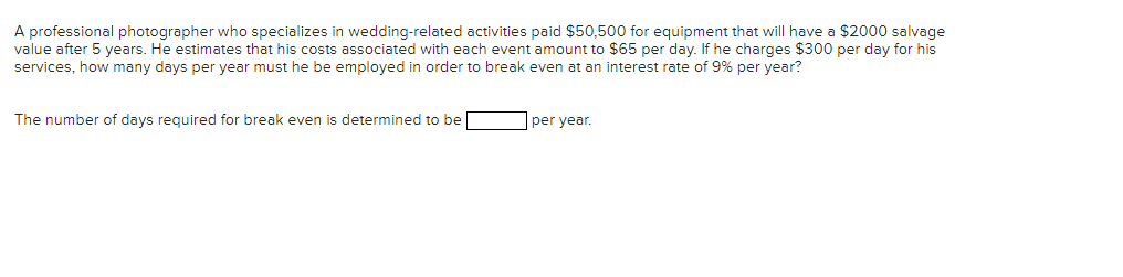 Solved A professional photographer who specializes in | Chegg.com