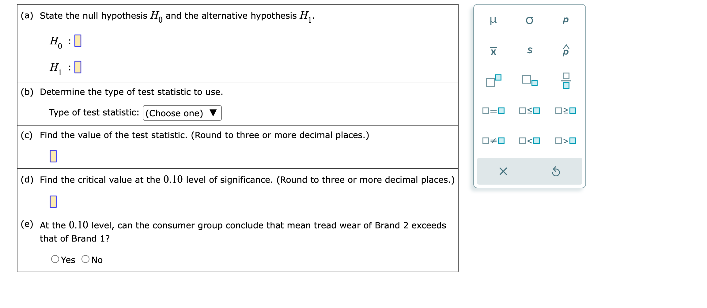 Solved A consumer products testing group is evaluating two