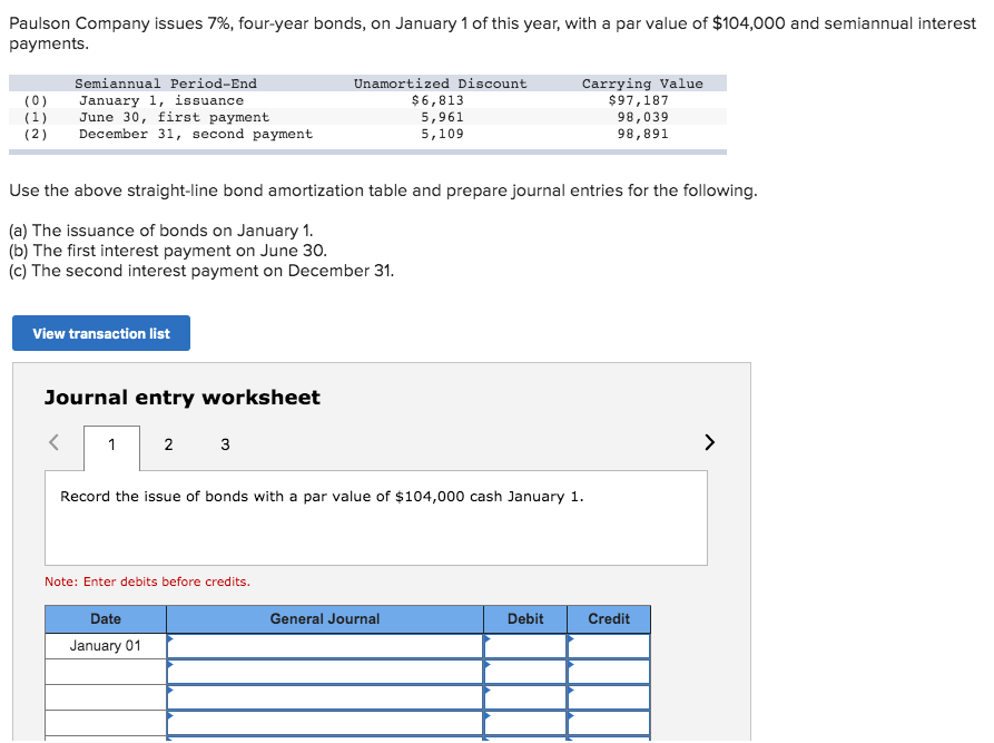Solved Paulson Company Issues 7 Four year Bonds On Chegg
