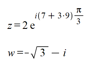 Solved Given the complex numbers z and w by A) Determine by | Chegg.com
