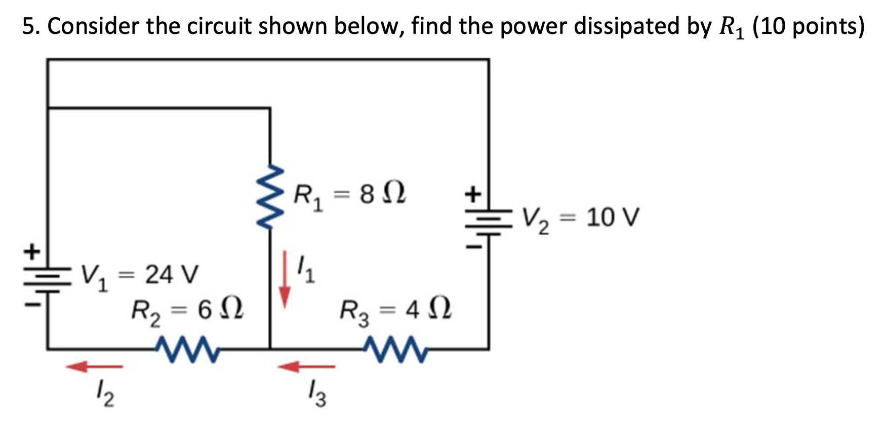 Solved 5. Consider the circuit shown below, find the power | Chegg.com