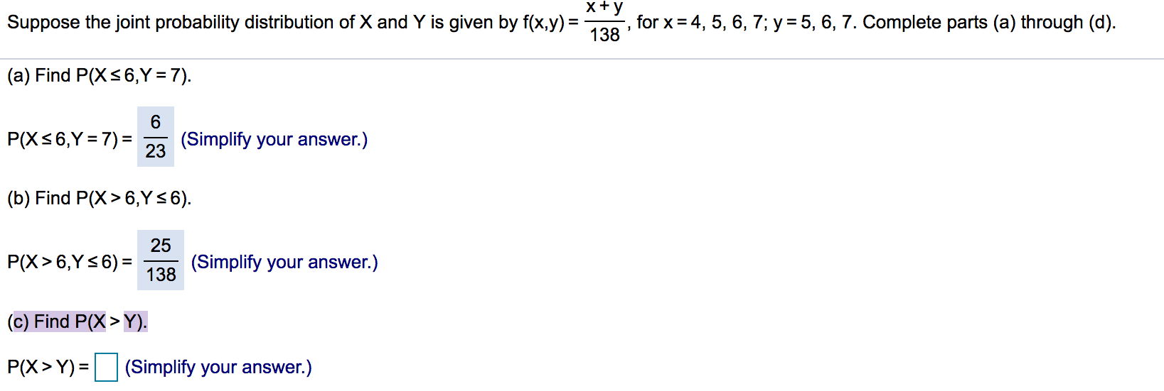 Solved X + Y Suppose The Joint Probability Distribution Of X | Chegg.com