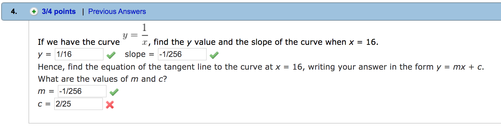 Solved 4. + 3/4 points | Previous Answers If we have the | Chegg.com