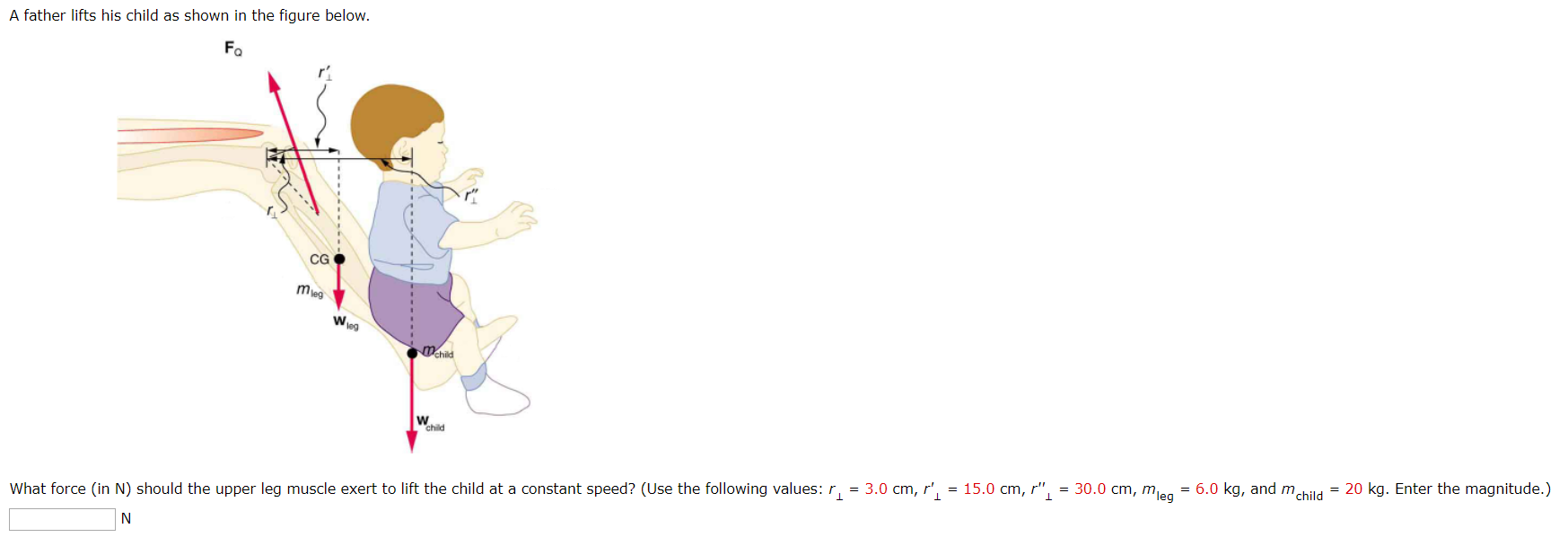 Solved A father lifts his child as shown in the figure