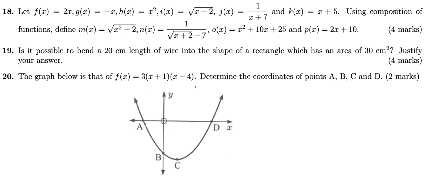 Solved 1 18 Let F X 2x 9 2 X H 2 X I X Chegg Com