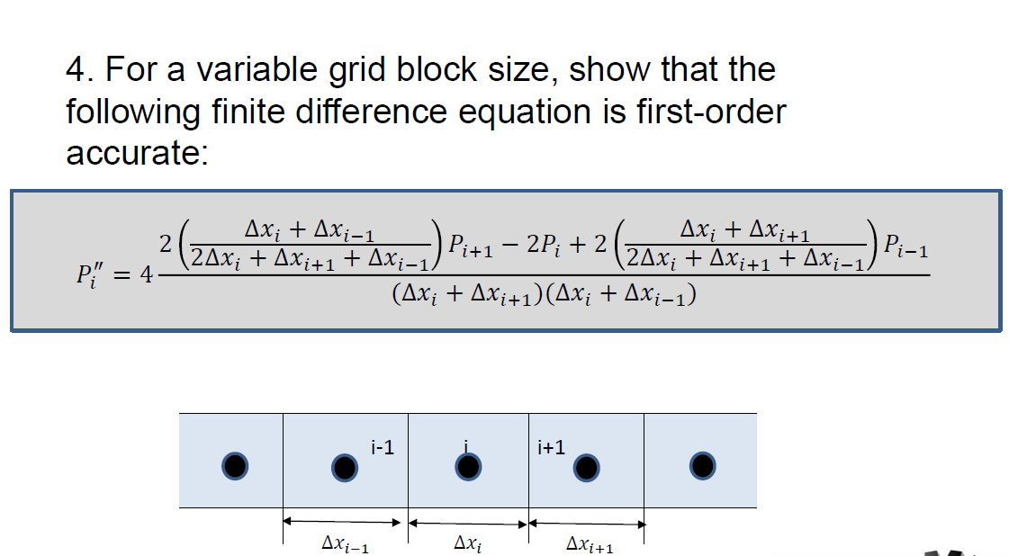 Solved 2. Show that in the case of a constant grid block | Chegg.com