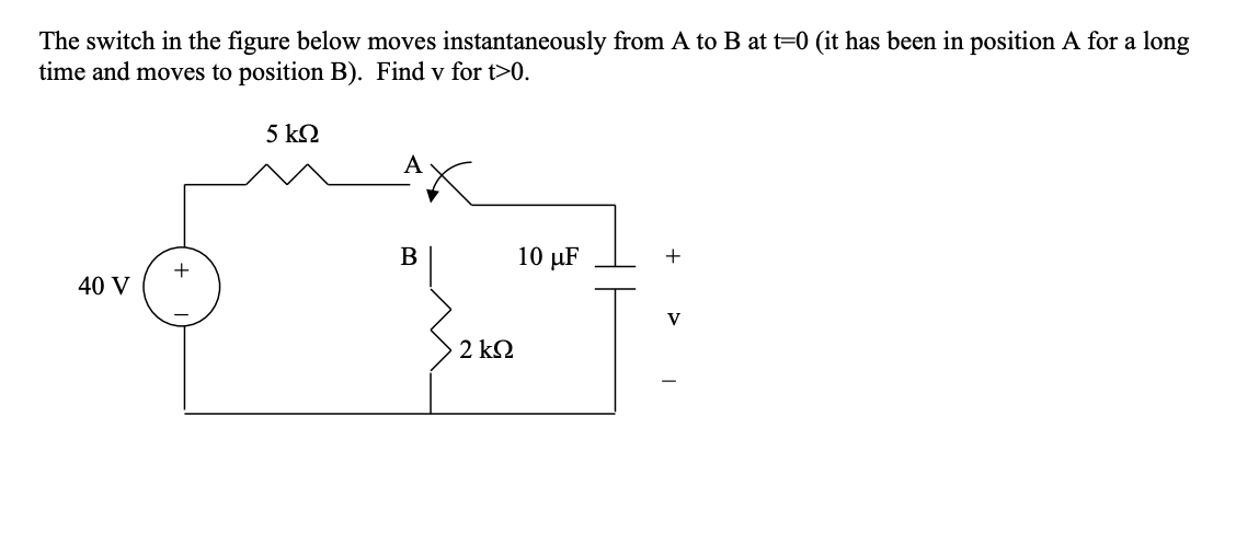 Solved The switch in the figure below moves instantaneously | Chegg.com