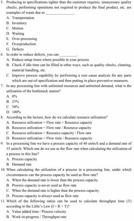 Solved Part I. Fundamentals. Single Answer Questions (select | Chegg.com