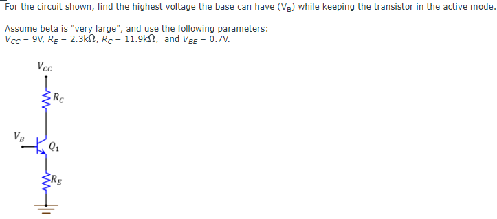 Solved For The Circuit Shown, Find The Highest Voltage The | Chegg.com