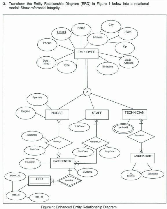 Solved 3. Transform the Entity Relationship Diagram (ERD) in | Chegg.com