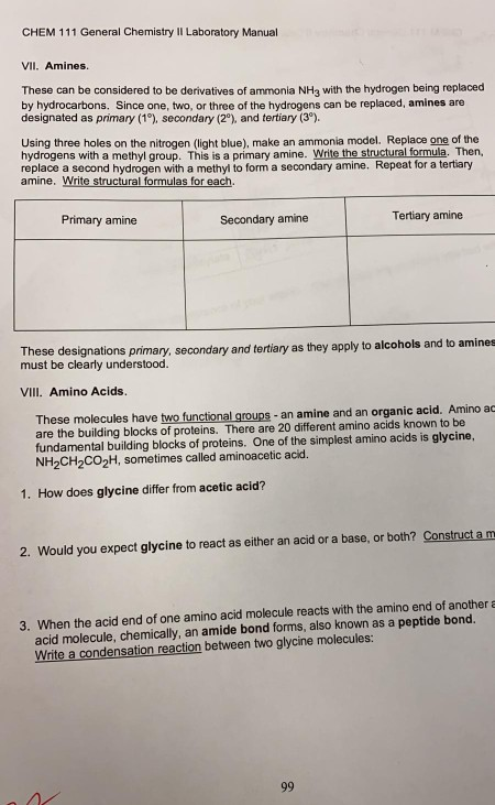 Solved CHEM 111 General Chemistry Il Laboratory Manual VII. | Chegg.com