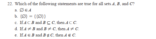 Solved 22. Which Of The Following Statements Are True For | Chegg.com