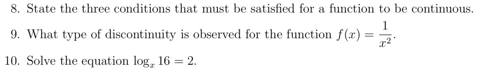 Solved 8. State the three conditions that must be satisfied | Chegg.com
