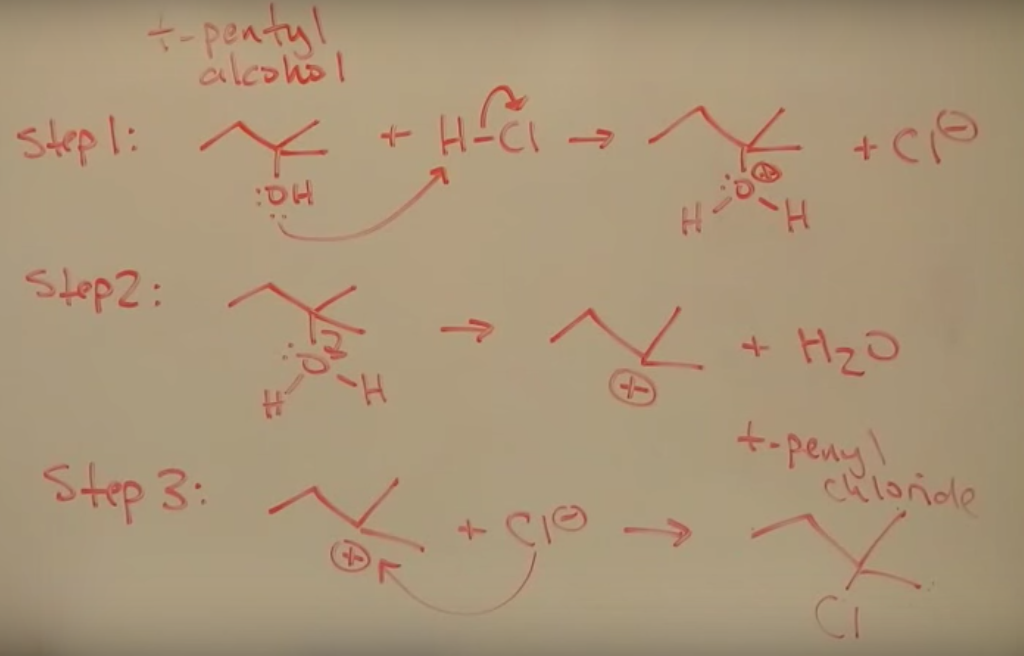 Solved T Pentyl Alcohol And Hcl Reaction T Pentyl