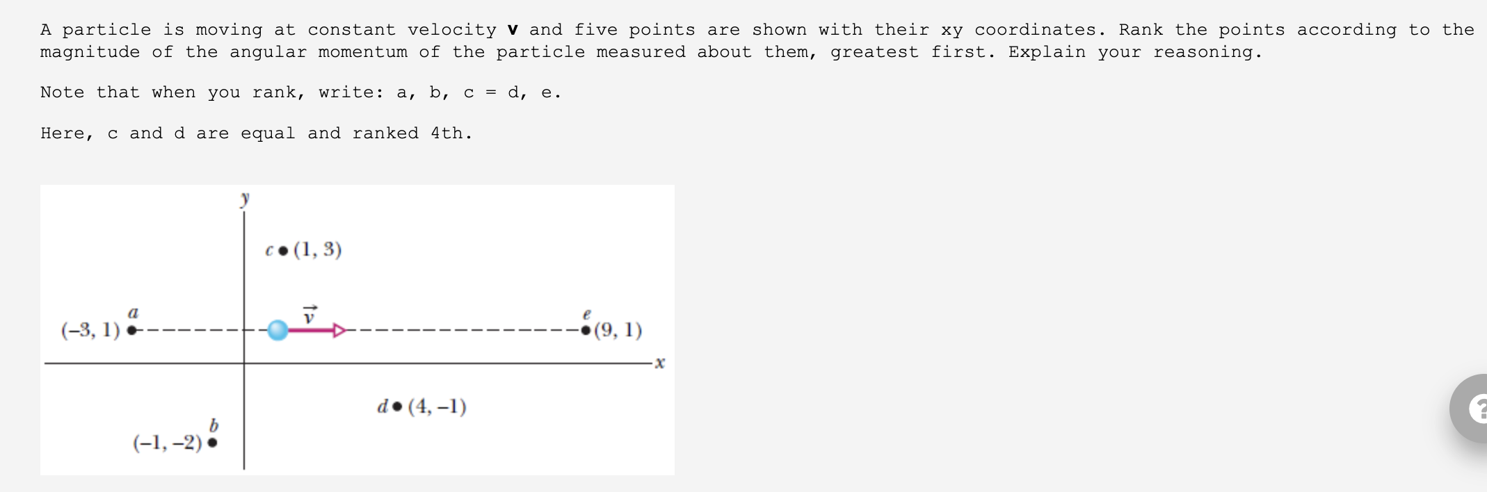 Solved A Particle Is Moving At Constant Velocity V And Five Chegg Com