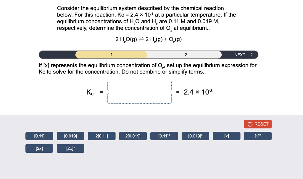 Solved Consider the equilibrium system described by the | Chegg.com