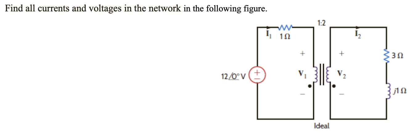 Solved Find all currents and voltages in the network in the | Chegg.com