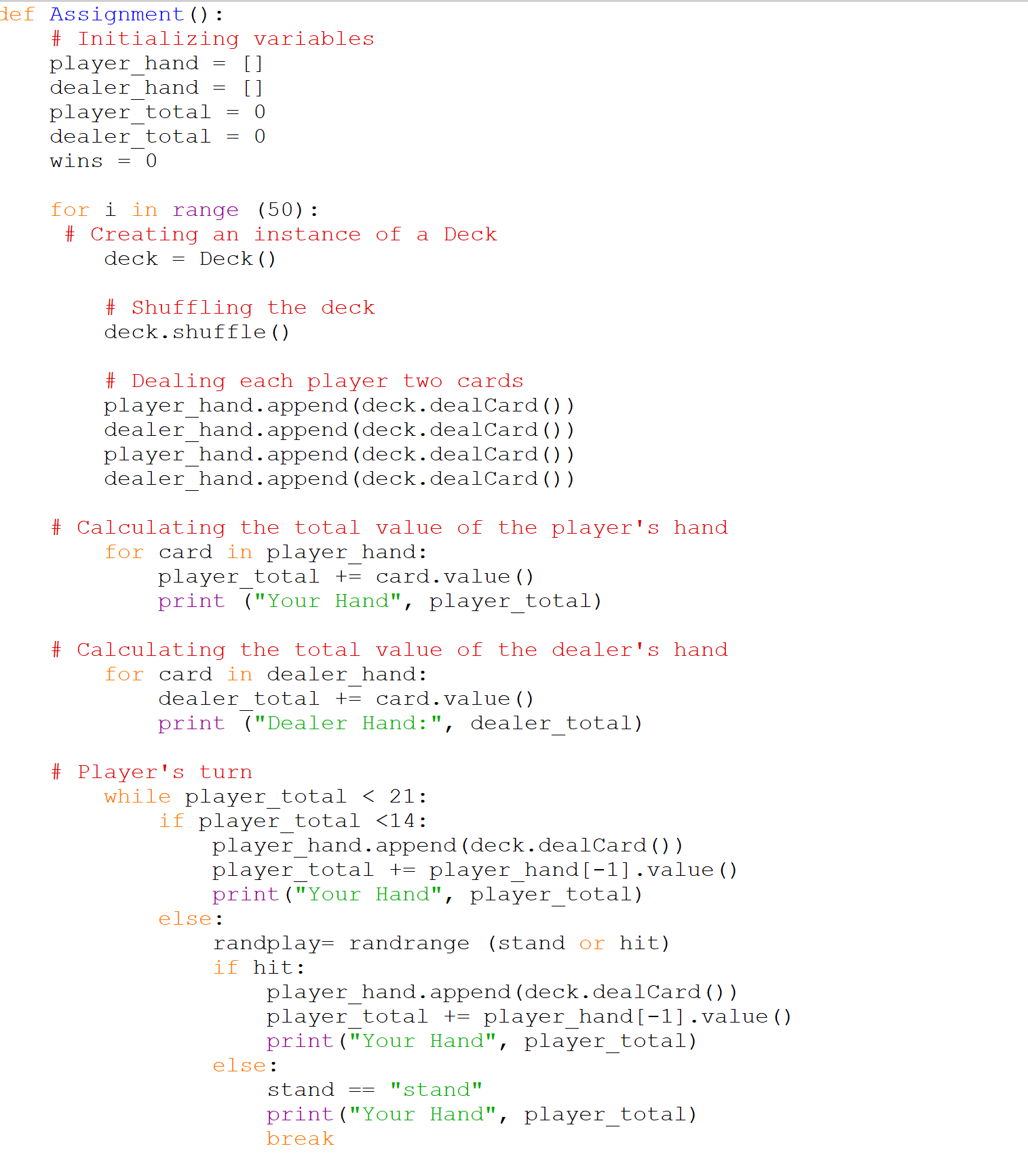 Solved how do i get the program to pick at random to hit or | Chegg.com